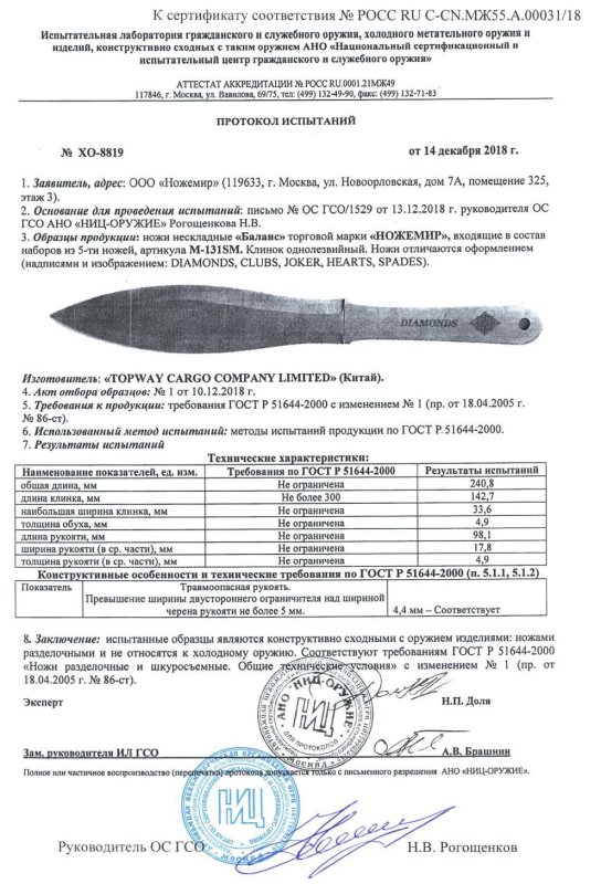 Нож нескладной Ножемир M-131SM
