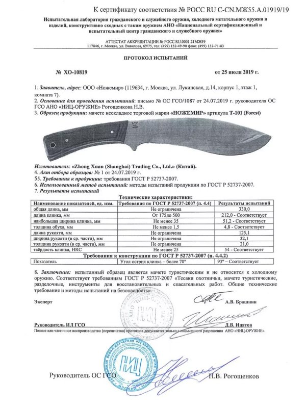 Мачете Ножемир T-101 (Forest)