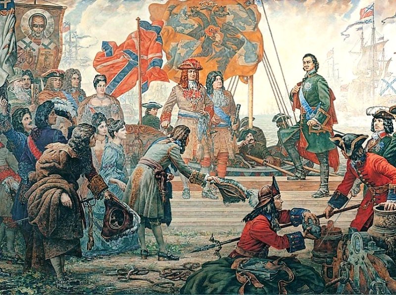 Петр I после победы в Северной войне