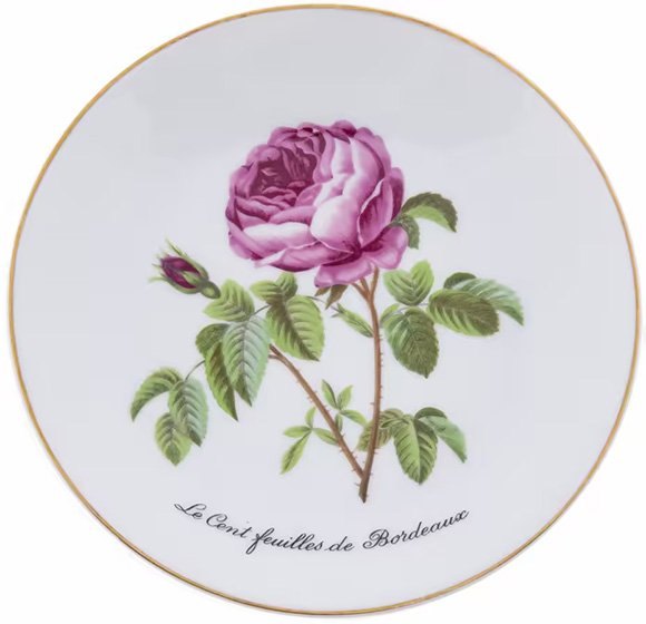 Тарелка декоративная «Роза» из серии «Сто листьев Бордо»