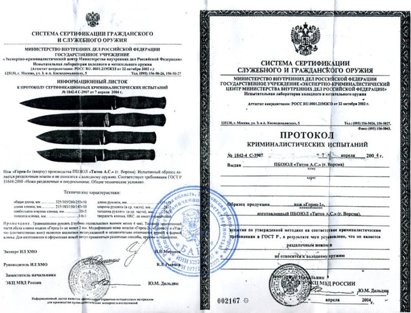 Нож нескладной ООО «Барс» (Ворсма) «Горец-1»