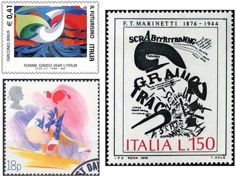 Почтовые марки, посвященные футуризму