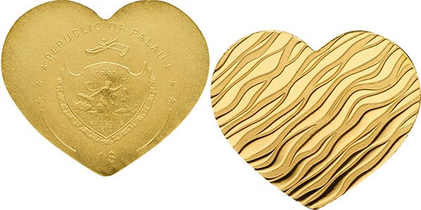 1 доллар Палау 2018 года «Golden Heart»