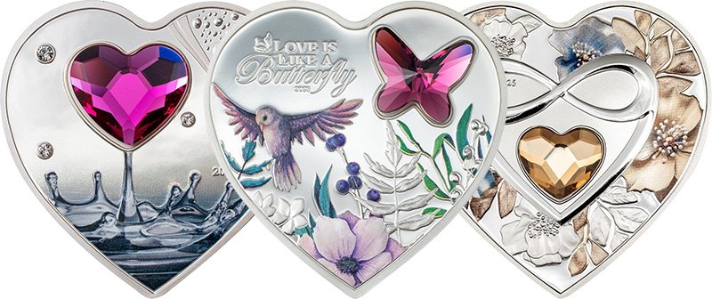 Монеты серии «Silver Hearts»