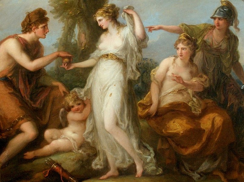 Суд Париса. Фрагмент картины 1781 г.