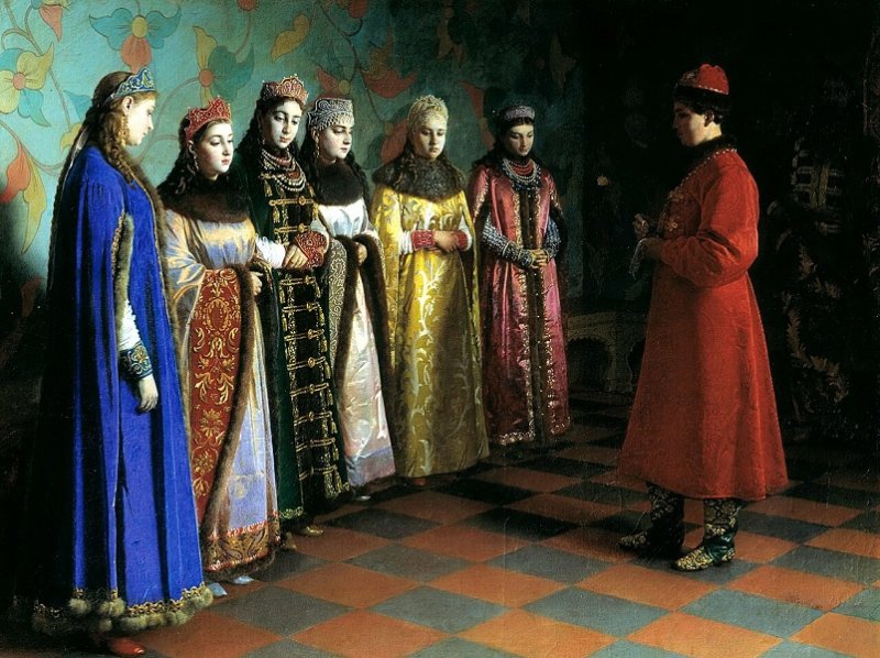 Алексей Михайлович выбирает невесту. Картина 1882 г.