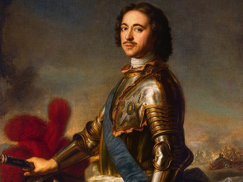 Царь Петр I, сын Натальи Нарышкиной. Портрет 1717 г.