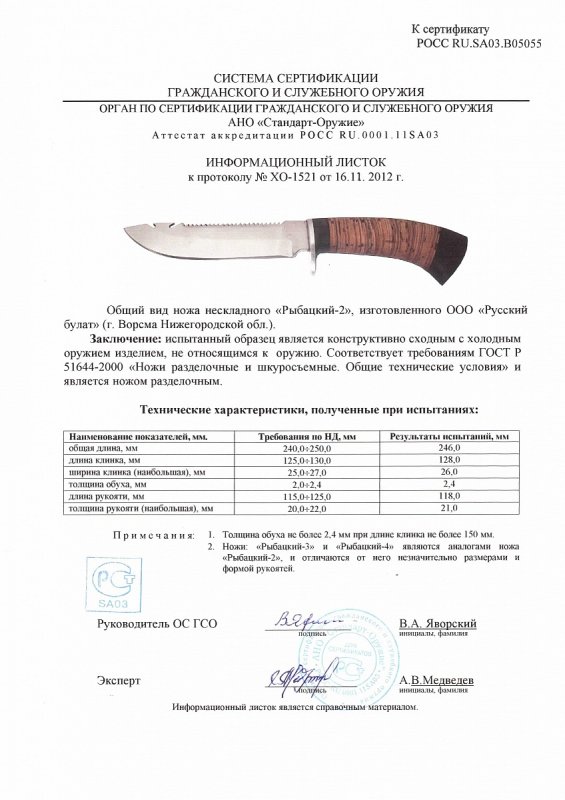 Нож нескладной Русский булат «Рыбацкий-2» (Рыбацкий-3, Рыбацкий-4)