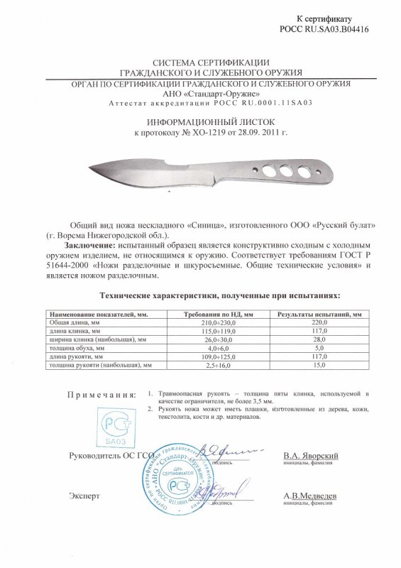 Нож нескладной Русский булат «Синица»