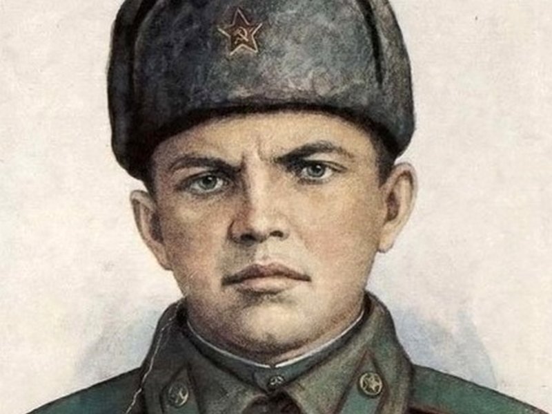 Красноармеец А.М. Матросов. Картина 1950-х гг.