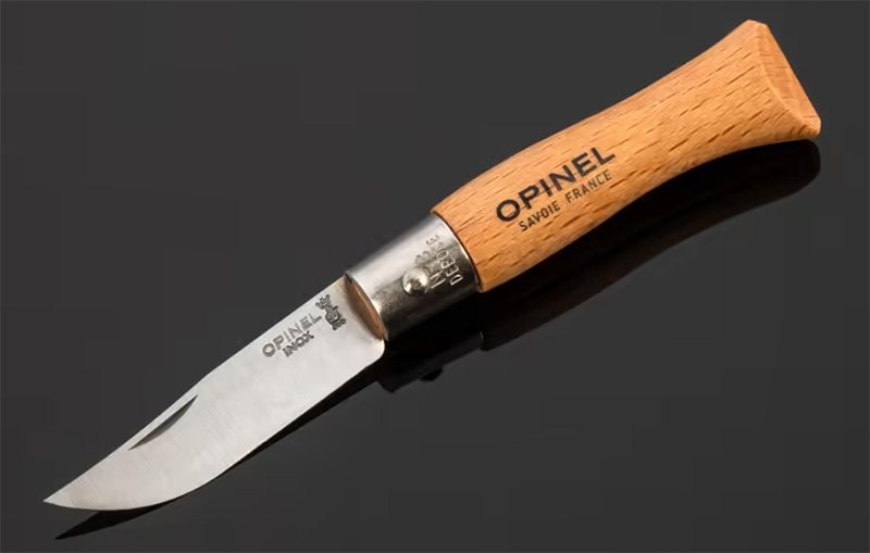 Нож Opinel №3 (нержавеющая сталь, рукоять из бука)