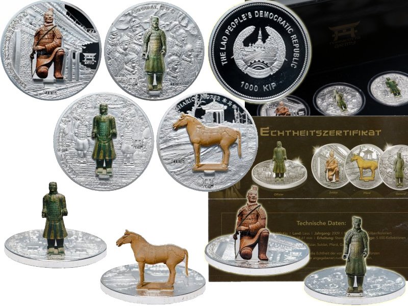 Комплект объёмных монет "Терракотовая армия"