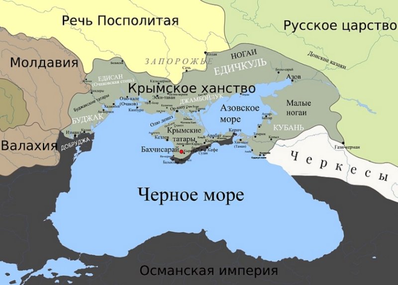 Расположение Запорожской Сечи в 1600-е гг.