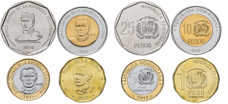 Циркуляционные монеты Доминиканы