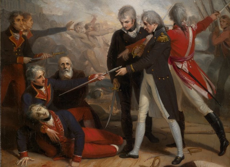 Нельсон принимает капитуляцию испанцев у Сан-Висенте. Картина 1806 г.
