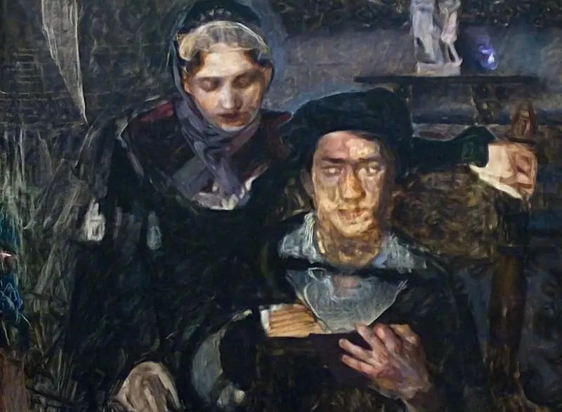 Гамлет и Офелия. Фрагмент 2-го варианта картины 1884 г.