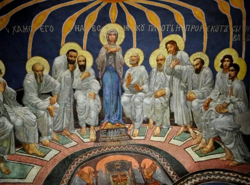 Фрагмент росписи Кирилловской церкви, 1888 г.