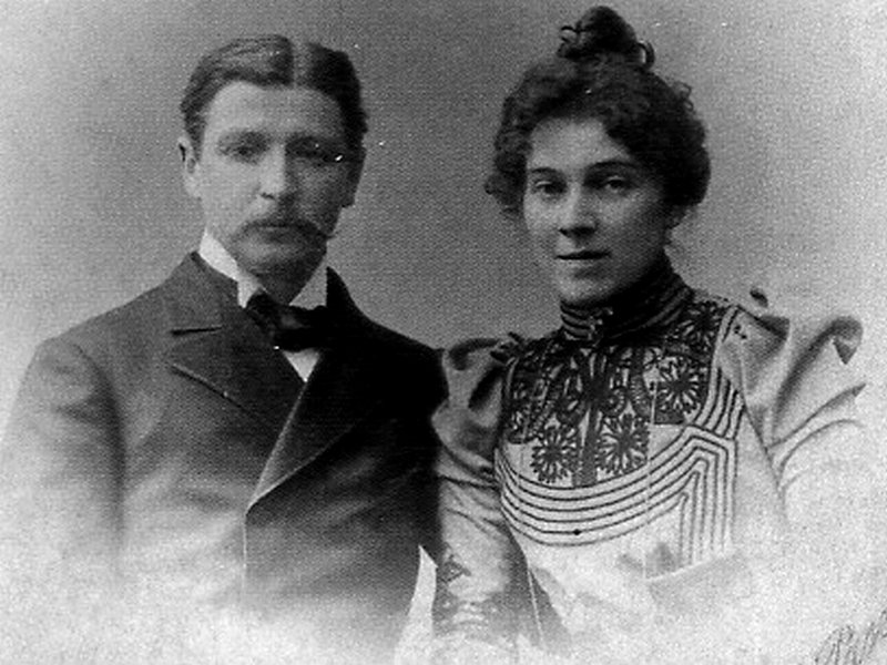 Врубель с женой на фото 1896 г.