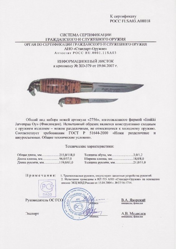 Набор ножей нескладных Iisakki «2756»
