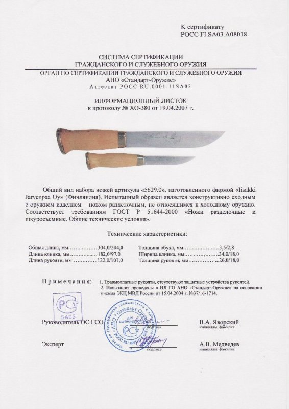 Набор ножей нескладных Iisakki «5629.0»