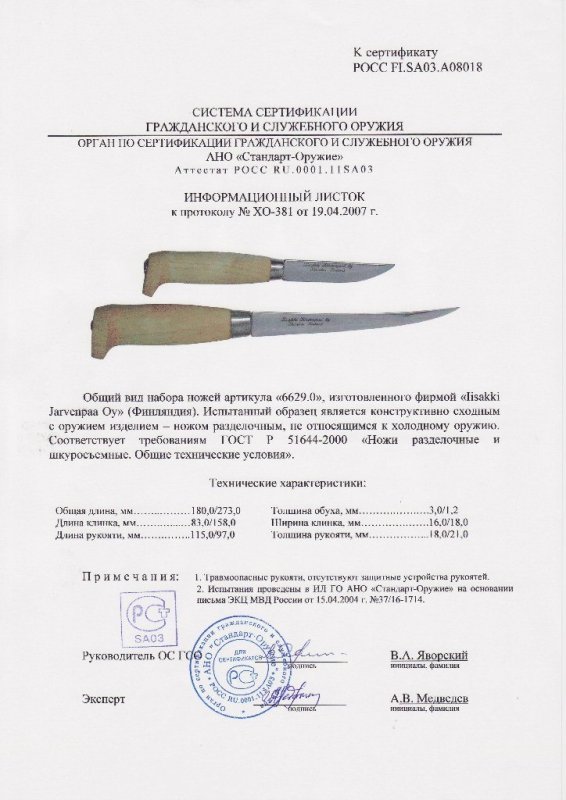 Набор ножей нескладных Iisakki «6629.0»