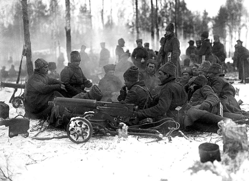 Латышские стрелки во время Митавской операции 1917 г.