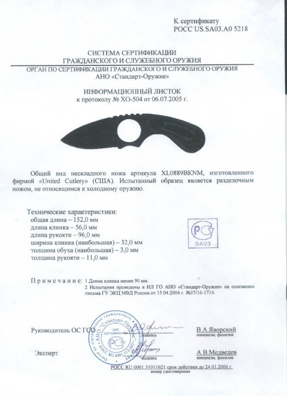 Нож нескладной United Cutlery XL0889BKNM