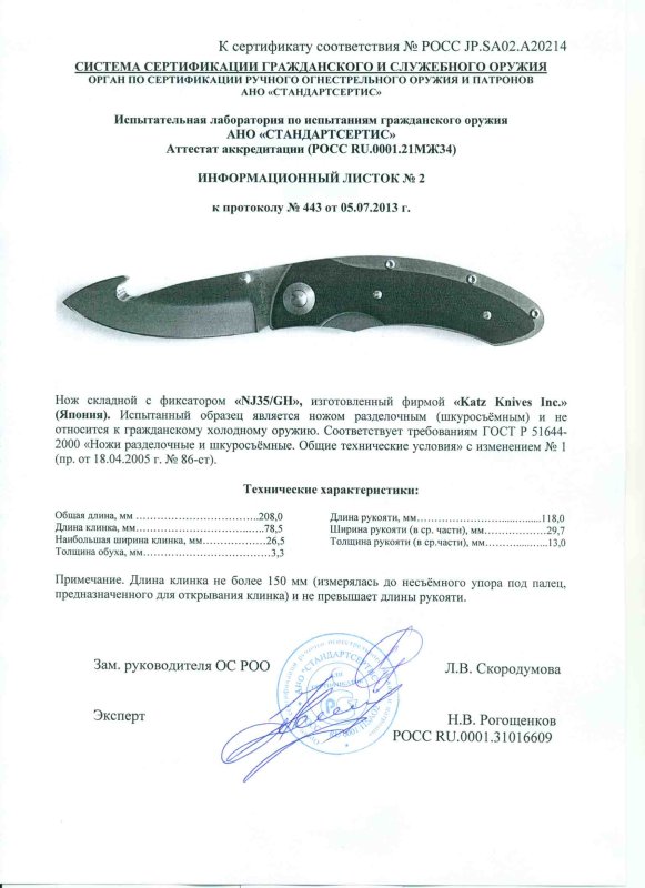 Нож складной с фиксатором Katz «NJ35/GH»