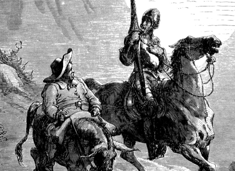 Идальго Дон Кихот Ламанчский. Гравюра XVIII в.