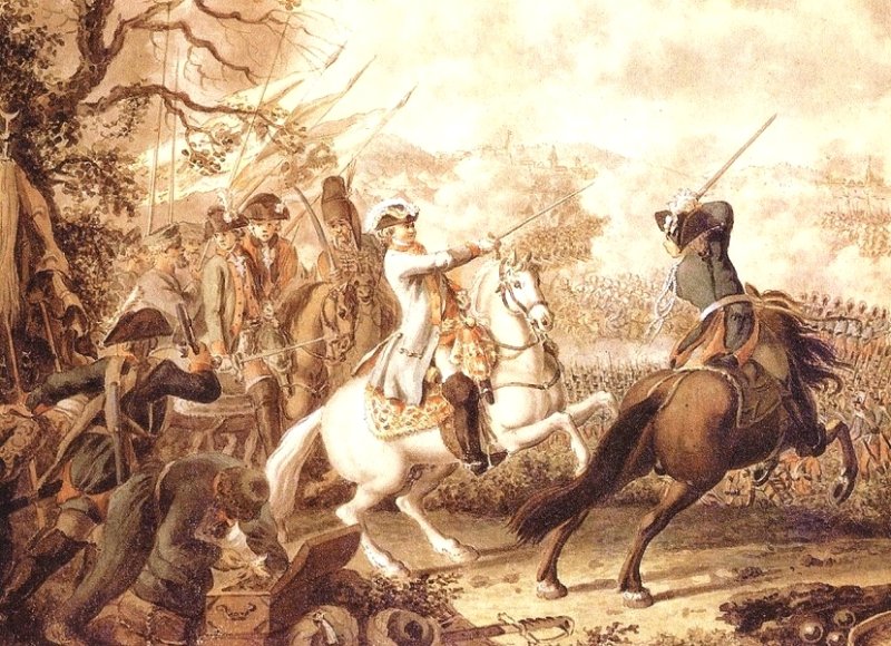 Петр Румянцев в сражении при Кагуле. Картина 1790 г.