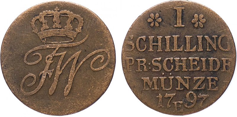Пруссия, 1 шиллинг 1797 года