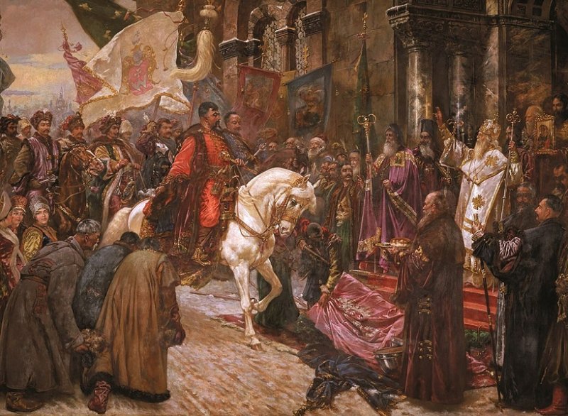 Въезд Хмельницкого в Киев в 1649 г. Картина 1880-х гг.