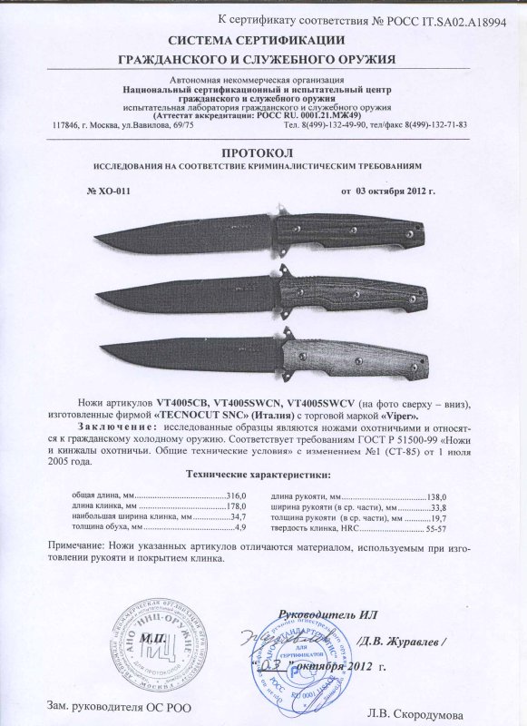 Ножи нескладные Viper VT4005CB, VT4005SWCN, VT4005SWCB