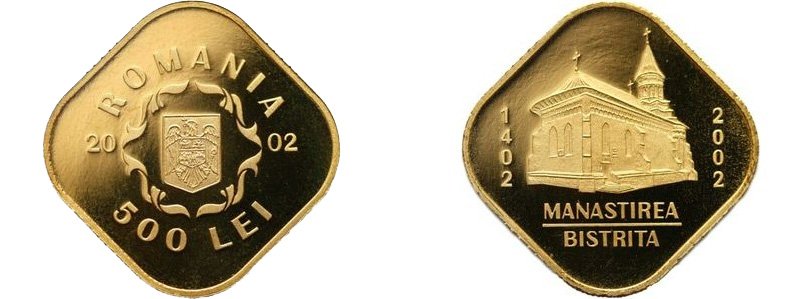 500 леев Румынии 2002 года «Монастырь Бистрица»