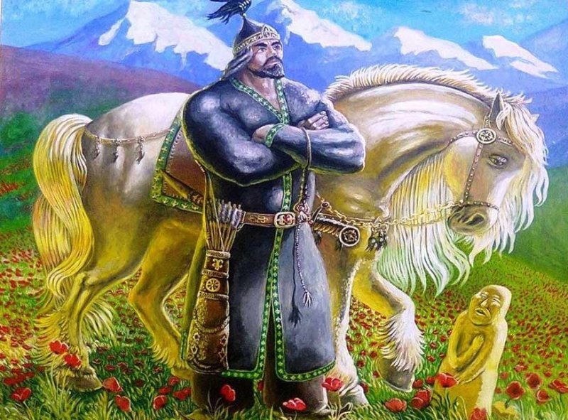 Герой эпоса «Манас». Современный рисунок