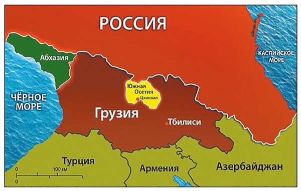 Республика Абхазия на карте