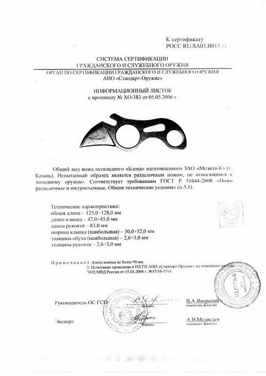 Нож нескладной Мелита «Блоха»