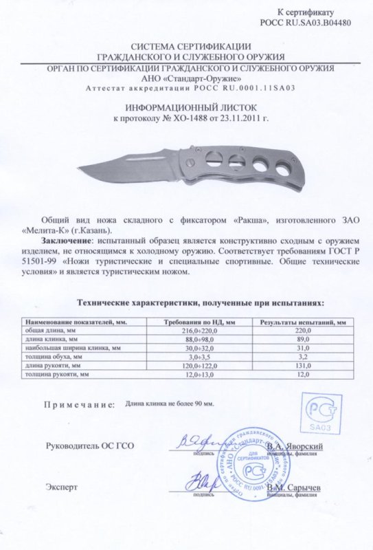 Нож складной с фиксатором Мелита «Ракша»