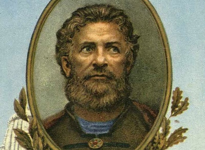 Фрагмент портрета А.Никитина на почтовой открытке 1957 г.