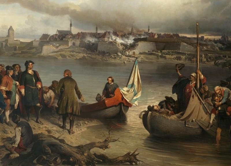 Взятие Нарвы, картина 1880 г.