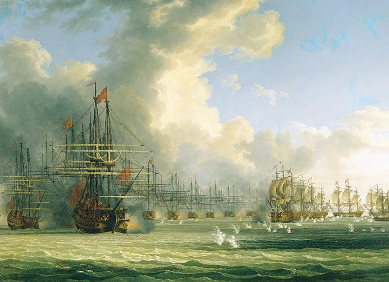 Бой в Хиосском проливе. Картина 1772 г.