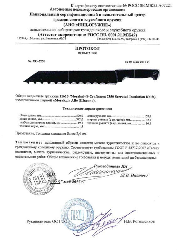 Мачете Morakniv 11613 (Morakniv Craftsmen 7350)