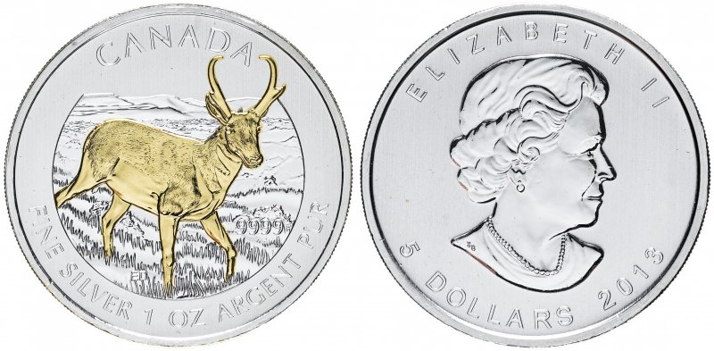 Серебряная монета Канады