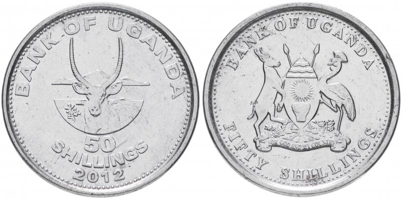 Монета Уганды с изображением антилопы
