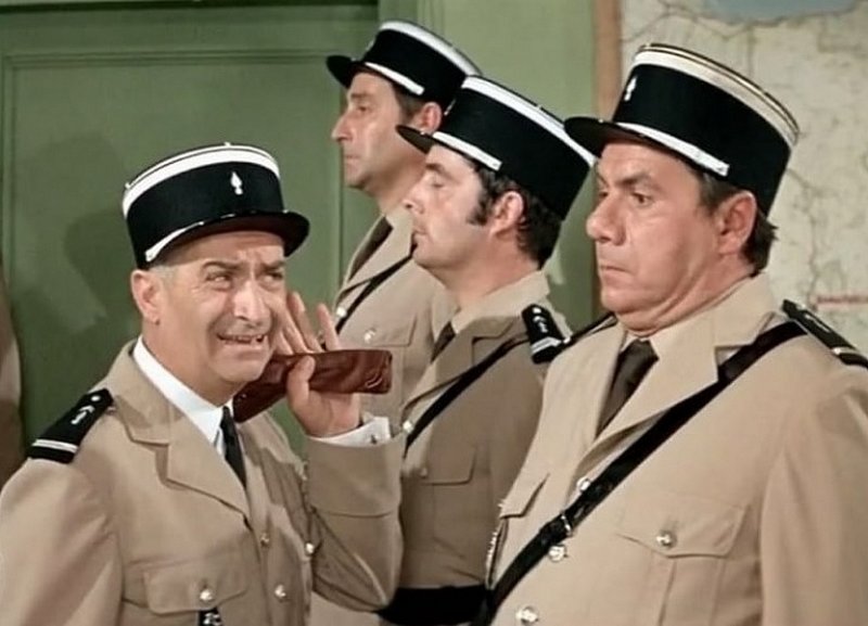 Кадр французского фильма «Жандарм из Сен-Тропе» 1964 г.