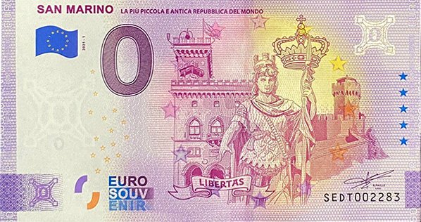 Банкнота 0 евро San Marino