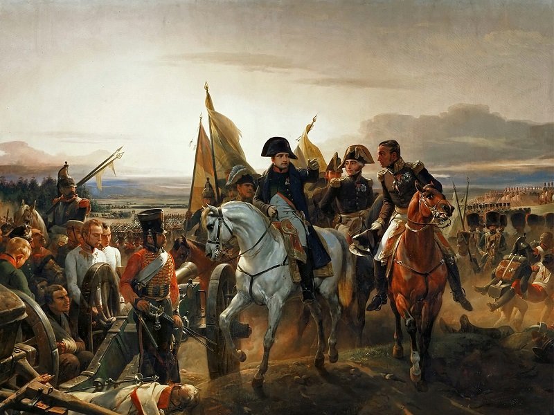 Наполеон в бою под Фридландом. Картина   1836 г.