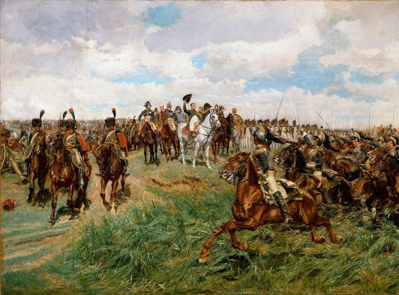 Атака французских кирасиров в битве при Фридланде. Картина 1870-х гг.