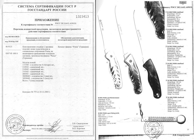Нож складной Puma 400501 Sportfischermesser