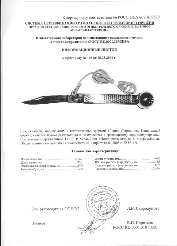Нож складной Puma 400501